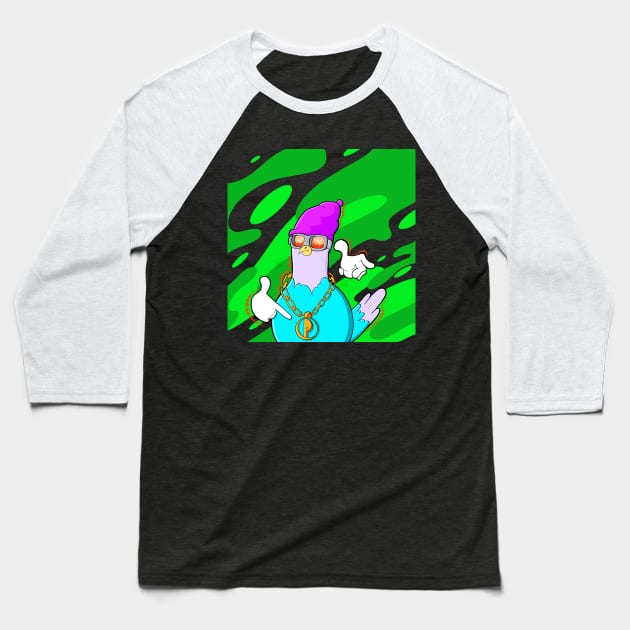 Fresh Prince Of Pigeonhood Baseball T-Shirt by Art by Nabes